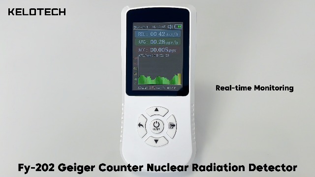 Image of Geiger Counter Measurement Range 0~99.99μSv /h Hand-held Nuclear Radiation Detector Monitor Detectable β-ray γ-ray X-ray with Column Chart Displaying for Personal Use