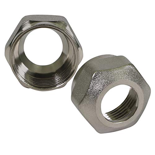 Image of Midline Valve NQY038-5 PEX Manifold Adapter Fitting 3 /8 in. x 3 /4 in. Nickel (5 Pack)