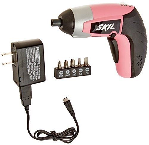 SKIL 2354-08 Pink iXO 4V Max Lithium-Ion Palm-Sized Cordless Screwdriver