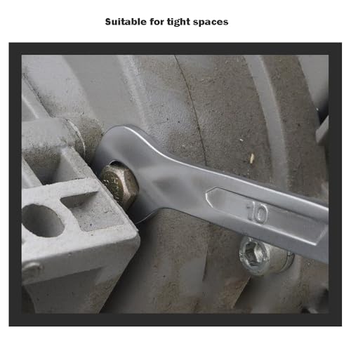 PANSHIYON Super Thin Wrench, 8mm x 10mm 45&deg; Angle Head Double Open-End wrench for Repair (Thickness:3mm)