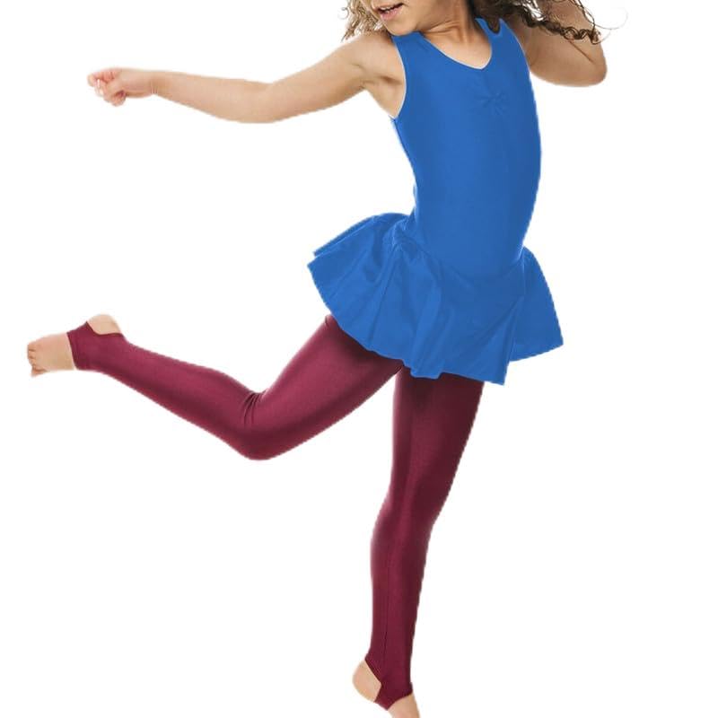Justaucorps jupette fille en nylon stretch premium pour danse et gymnastique