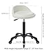 Rolling Salon Stool Chair with Back Support Hydaulic Height Adjustable on Swivel Wheels Heavy Duty for Hair Cutting Esthetician Tatto Beauty Spa Bar Lab Clinic Kitchen Office Home (White)