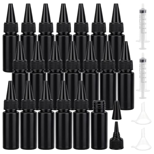 Botellas de plástico para pegamento UV BENECREAT con accesorios de jeringas y embudos 2