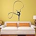 Calcomanía De Pared Gimnasia Rítmica Deporte Chica Pegatinas De Vinilo Pegatinas De Dormitorio Pegatinas De Pared 3D Pegatinas De Pared De Dormitorio 55 * 76Cm