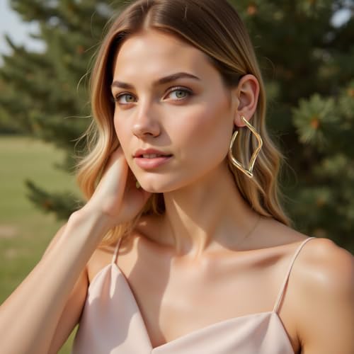 Linear Drop Earrings, Modern Teardrop Design, Minimalist Style, Women's Fashion Jewelry2