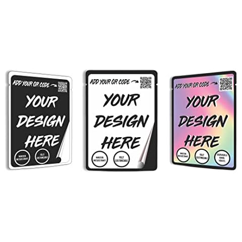 VulgrCo Custom Personalized Stickers Labels for Mylar Smell Proof Food Bags Labels for Bag Size -3 1/8 x 5 1/8 x 2 (Matte) Cover