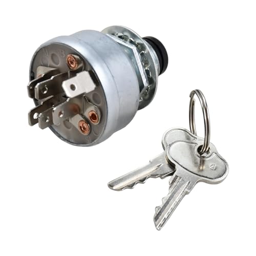 TCA22740 Ignition Switch with 2 Keys TCA15075 AM101561 Compatible with John Deere Tractor Lawn Mower 130 160 165 170 175 180 185 240 Z235 Z255 Z915B Z920M Z920R Z925M Z930M Z930R Z950R Z960R Z970R