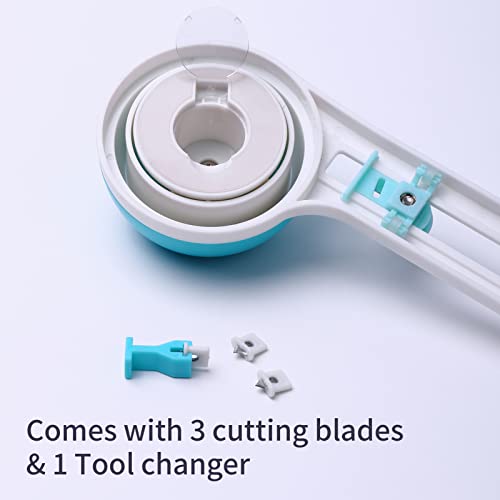HUIOP Tesoura De Corte De Papel, Cortador De Papel Circular Cortador De Círculo Rotativo Manual Ferr
