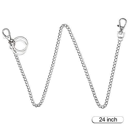 Pocket Chain, Teskyer 24" Keychain with Both Ends Lobster Clasps and Extra 2
