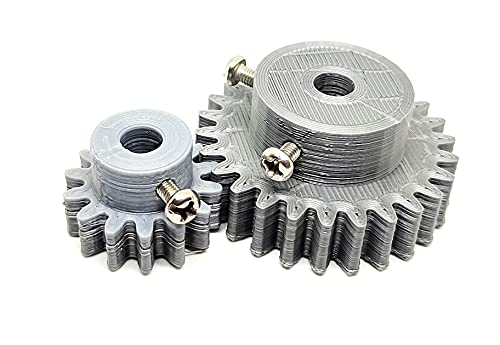 Image of INVENTO 1pcs 3D Printed Plastic Spur Gear 14 Teeth + 26 Teeth, 1.5 Module, 10mm Width, 8mm hole for DIY Projects