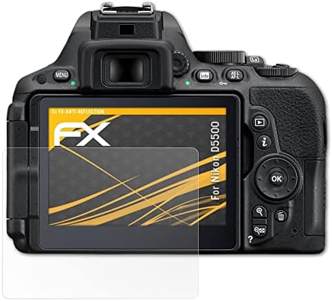 atFoliX Screen Protector Compatible with Nikon D5500 Screen Protection Film, Anti-Reflective and Shock-Absorbing FX Protector Film (3X)