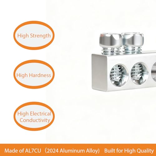 Barre de terre à 7 bornes en alliage cuivre-aluminium pour panneau électrique QO - 4
