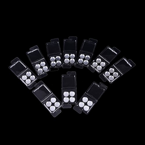 10 Sets Makeup Cosmetic Empty Aluminum Eyeshadow Eye Shadow Pigment Pans Palette Case by Team-Management