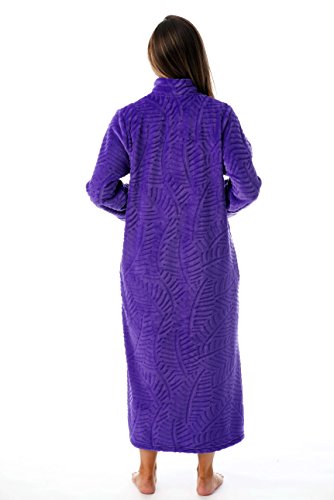 Just Love Plush Zipper Lounger Solid Robe3