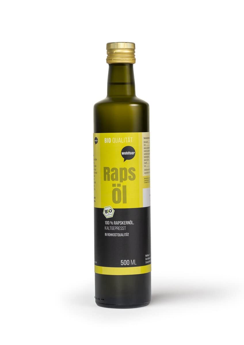 Wohltuer Bio Rapsöl 500ml - Kaltgepresst in Rohkostqualität aus Deutschland
