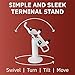 Discount Credit Card Supply DCCStands Swivel and Tilt Pax A920 / A920 Pro Terminal Stand, Screw-in and Adhesive (White)