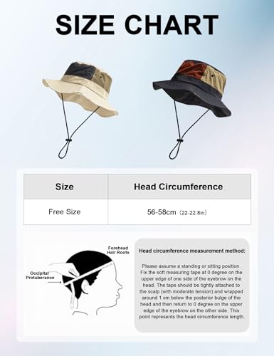 Image of Venzina Bucket Hat for Men Hat Cap for Men UPF 50+ Packable Lightweight Waterproof Sun Hat for Women Cycling Hiking Travel Round Cap Daily Use
