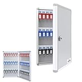Digitaler Schlüsselschrank mit Zahlenschloss, Wandhalterung, Aufbewahrungsbox für 120 Schlüssel, sicherer Schlüssel-Organizer für Zuhause, Büro, Hotels und Lager, langlebiges Silber-Finish