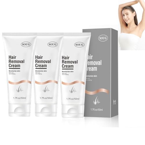 Hair Removal Cream for Women & Men Painless Bikini Hair Removal Gel Hair Removal Lotion for Unwanted Hair, for All Skin Types (3PC)