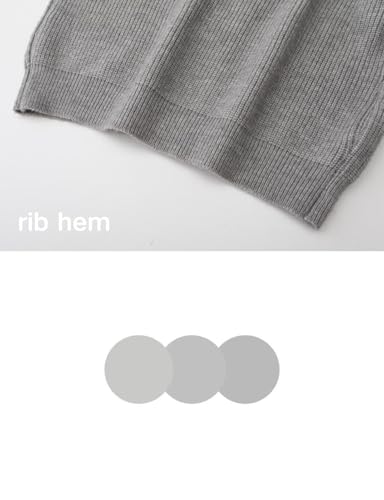 happlan Women's Knitted Long Sleeve Denim Patchwork Cardigan Sweater Jacket Top 5