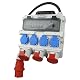 Baustromverteiler Doktorvolt mit Bals Steckdosen 4x 230V 2x 16A 1x 32A
