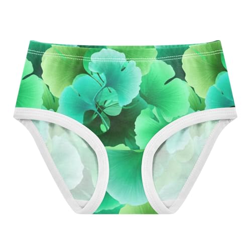 Joisal Ginkgo Leaves Green Teal Toddler Underwear Floral 2t Cotton Cute Panties Girl Aesthetic Underpants Briefs