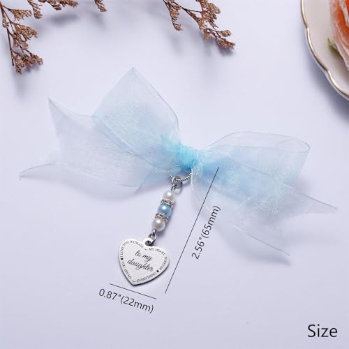Ralukiia Something Blue Charm Gift for Bride from Mom and Dad, Blue Bridal Bouquet Charm, Daughter Wedding Gifts from Parents, Bridal Shower Gift4