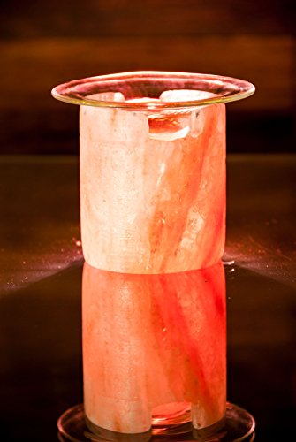Berk Salzkristall Teelicht Aromalampe mit Glasplatte, Rosa,...