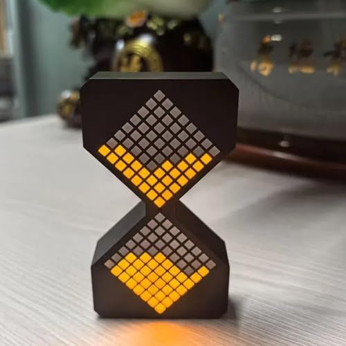 Digital Hourglass 1-30 Minute Freely Adjustable Gravity Timer Dynamic Flow Cube Led Night Light...