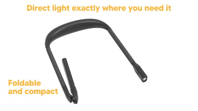 Image of Book Light with EVA Case: Rechargeable Eye Caring 3 Color Dimmable Neck Reading Light, Bendable Neck Lamp with Power Display & Timer, Reading Lamp Knitting Crochet Accessories Neck Lights for Crafts
