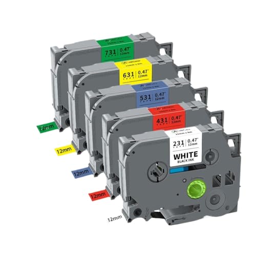 5 ��/10 �� TZe231 TZe-231 �e�[�v 12 �~�����[�g�� 231 ���~�l�[�g���n�ɔ� PT-H110 ���x�����[�J�[�v�����^�p�i(5Mixed Colors)