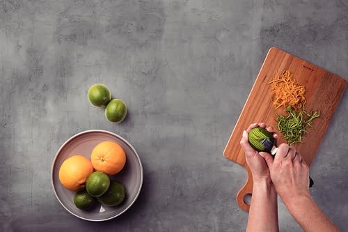 Image of Tramontina Utilita Stainless Steel Lemon Grater - Black Polypropylene Handle - Ideal for Zesting Lemon, Lime, Orange, Ginger, & More