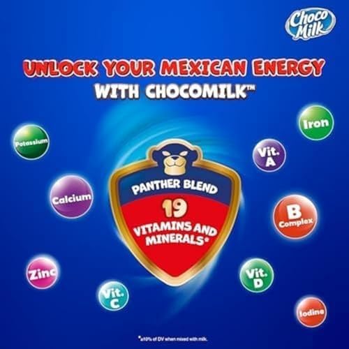 Image of Choco Milk Chocolate Milk Powder Drink Mix - Enriched with 19 Childrens Vitamins - Chocolate Powder Instant Breakfast Drinks - Powdered Drink Mix - Nutritional Drinks for Kids - 28 oz