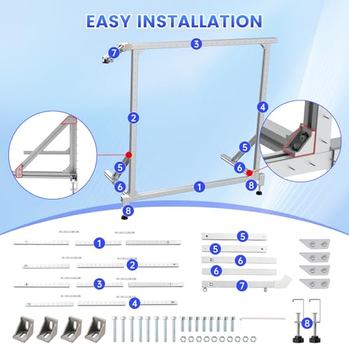 Image of BESGEER Rug Tufting Gun Starter Kit with Metal Frame with Carpet Trimmer - Rug Tufting Gun Kit with Carpet Trimmer Kit with Tufting Frame, 2 in 1 Cut & Loop Pile Carpet Gun& Carving Clippers(Blue)