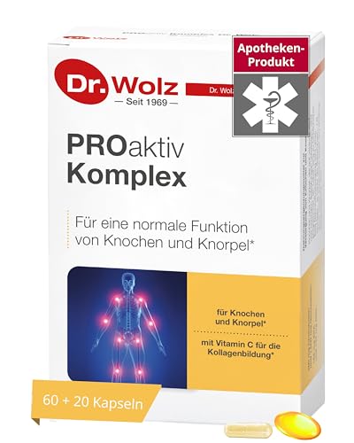 Dr. Wolz ProAktiv Komplex, Mikronährstoffkombination für die Versorgung der Knochen und Knorpel, 80 Kapseln