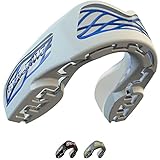SafeJawz Nitro Erwachsene und Junior Mundschutz mit Etui für Boxen, Basketball, Lacrosse, Fußball, MMA, Kampfsport, Hockey und alle Kontaktsportarten (Weiß)