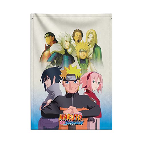 Grupo Erik Banderola decorativa Naruto - Póster tela Naruto 70x100 cm - Póster para enrollar - Póster Naruto │ Cuadro enrollable de tela - Decoracion pared anime - Naruto accesorios