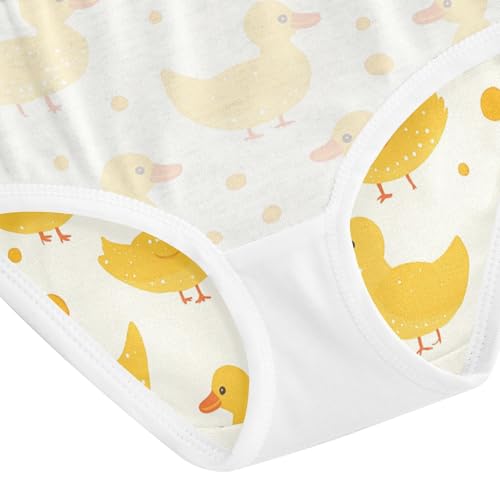 Wusikd Yellow Duck Girls' Underwear Cotton Dots Girls Briefs Soft Toddler Underwear 2T 5