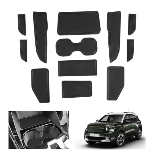 GAFAT Compatible con 2025 Citroen C3 Aircross 2026 e-C3 Aircross EV (freno electrónico) alfombrillas antideslizantes, alfombrillas de goma antideslizantes, accesorios antideslizantes, alfombrillas