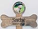 Personalized Name Dog Bone Memorial Cross - Wood Burial Grave Marker