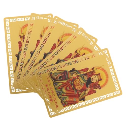 Gatuida 5個太?金? 蛇年年 伝統的な式護符カード 守護と成功をもたらす 風水護符 幸運装飾兼用