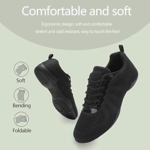 Image of Girls Cheer Shoes Women Mesh Flexible Non-Slip for Dance Training | Cheerleading Dance Shoes Cheerleader Tumbling Gymnastic Competition Sports Comfortable Breathable Training Sneakers