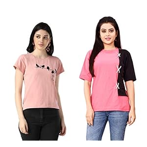 DHRUVI TRENDZ Women Lycra Printed Top with Half Sleeves for Office Wear, Casual Wear, Under 399 Top for Women/Girls Top