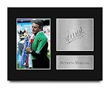 HWC Trading Roberto Mancini Manchester City Gifts Printed Signed Autograph Picture for Soccer Fans and Supporters - US Letter (ID-008786)