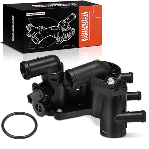 Frankberg Engine Coolant thermostat Housing 80°C/87°C Compatible with Polo Fabia I Fabia II Ibiza II Ibiza III Ibiza IV Cordoba Replace# 032121111AP