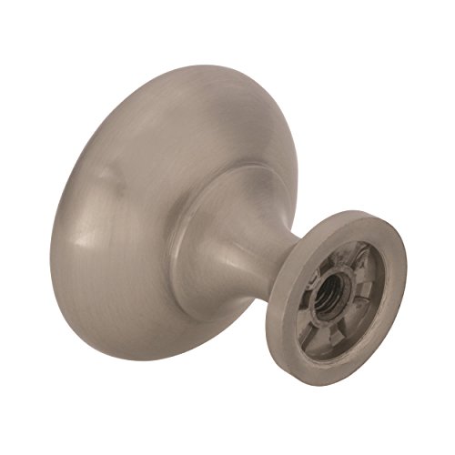 Amerock | Cabinet Knob | Satin Nickel | 1-1/4 Inch (32 Mm) Diameter | Edona | 25 Pack | Drawer Knob | Cabinet Hardware #TOP6