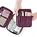 Comicfs Clear Cosmetic Makeup Bag Toiletry Travel Kit Organizer with Comicfs cleaning cloth (Wine Red)