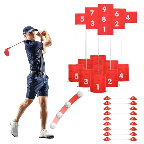 Tacarlha 9-Hole Backyard Mini Golf Set with Carry Bag