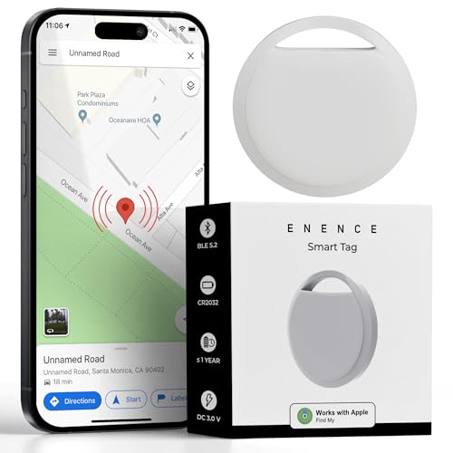 Enence Smart Tracking Tag Device for Keys, Wallet, Luggage, Pets.