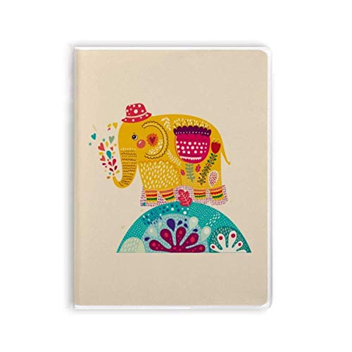 Carnet de notes éléphant rose rigolo avec cahier couverture souple
